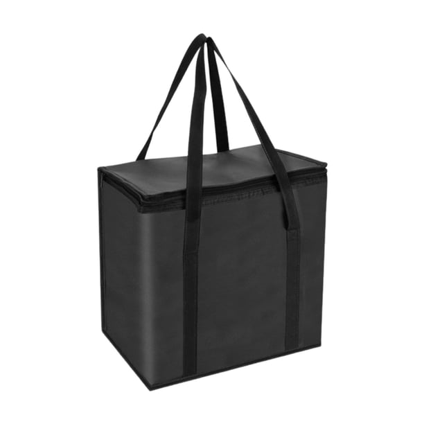 Bolsa isotérmica para 6 vasos, bolsa para llevar, bolso de mano grande para bebidas, reutilizable. Negro