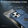 thumbnail image 6 of SaniMore Case for iPhone 14 Pro, Slidng Camera Window with Kickstand Holder, Magnetic Car Mount, Function Slim Fit Protection Shockproof Anti-fall Magnetic Cover for iPhone 14 Pro, Blue, 6 of 6