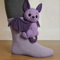 thumbnail image 2 of Novelty Cartoon Animal Socks - Christmas Gifts: Cat & Deer Warm Winter Socks for Girls & Women, 2 of 2