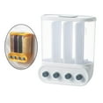 thumbnail image 1 of Wall-Mounted Dry Food Storage Dispenser Grains Rice Box Candy rice dry food Organizer 4 Grid White, 1 of 8