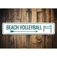 thumbnail image 1 of Beach Volleyball Area Novelty Sign, Metal Wall Decor - 4x18 inches, 1 of 4