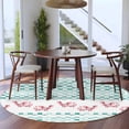 thumbnail image 3 of Round Rug 7Ft Washable Non-Slip, Green Plaid Farmhouse Circle Area Rugs for Living Room Bedroom, Watercolor Cute Country Pigs Checkered Indoor Floor Mats Carpet Runner for Home Decor Aesthetic, 3 of 8