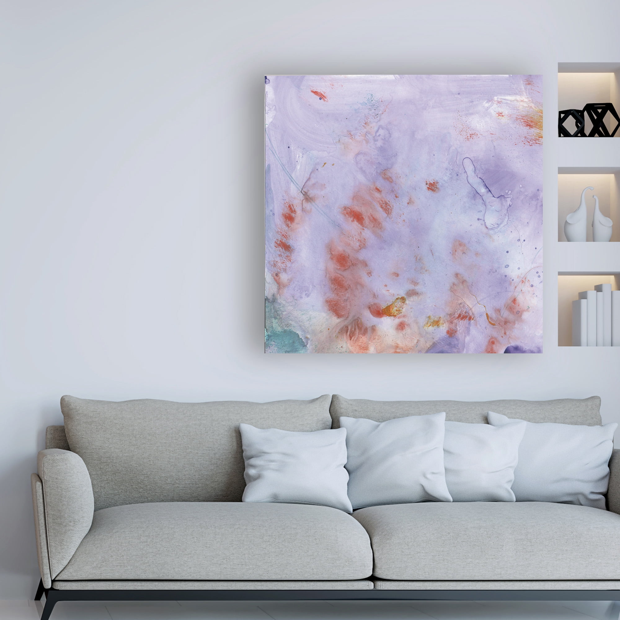 Trademark Fine Art 'Purple Wind Abstract I' Canvas Art by Sheila Golden