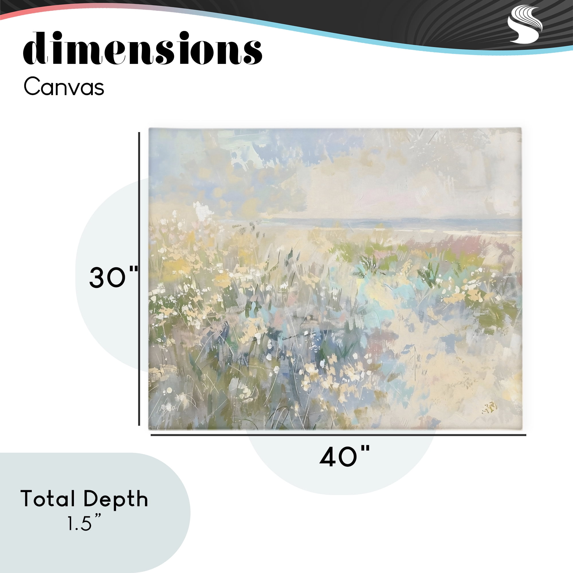 Stupell Industries Mottled Pastel Field Impression Canvas Wall Art, design by Creative Studio