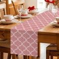 thumbnail image 5 of Coral Pink Morocco Table Runner 72 Inches, Vintage Geometric Plaid Mahbudium Bed Runner Dresser Scarves Tabletop for Indoor Outdoor Parties/Ceremony/Banquet, 14" x 72", 5 of 8