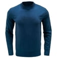 thumbnail image 3 of SWSMCLT Men's Soft Knit Pullover Sweaters Fall Work Office Business Casual Long Sleeve Knitted Sweatshirt Lightweight Slim Fit Sweater Dressy Knitwear Cozy Crewneck Warm Winter Navy Large, 3 of 5