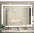 thumbnail image 1 of 24x32 Inches LED Bathroom Mirror–Wall Mounted Vanity Mirror with Double Front & Back LED–3-Color Dimmable, Anti-Fog,High CRI>90–Memory Touch Control,IP54 Waterproof–Horizontal or Vertical Installation, 1 of 7