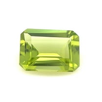 Certified Real 1.75 Carat Peridot Emerald Shape Step Cut 8x6 mm Loose Gemstone August Birthstone