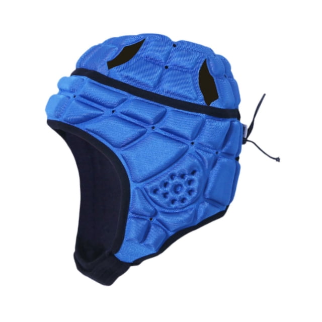 Casco de rugby con protección para la cabeza, gorra de portero, gorra protectora ultraligera y resistente a los golpes. Azul