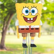 1 Count 23IN x 14 IN SpongeBob SquarePants Shaped Pull String Pinata