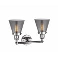 thumbnail image 3 of 208-PC-G63 Innovations Lighting Cone - 2 Light Bath Vanity In Industrial Style-10 Inches Tall and 16 Inches Wide-Polished Chrome Finish-Light Smoke, 3 of 4