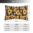 thumbnail image 2 of Salouo Vintage Black White Plaid Sunflowe Pattern Pillow Cases,1PC Pillow Covers with Envelope Closure Decorative Pillow Case for Bed Couch,Pillows Not Included-14"x20", 2 of 6