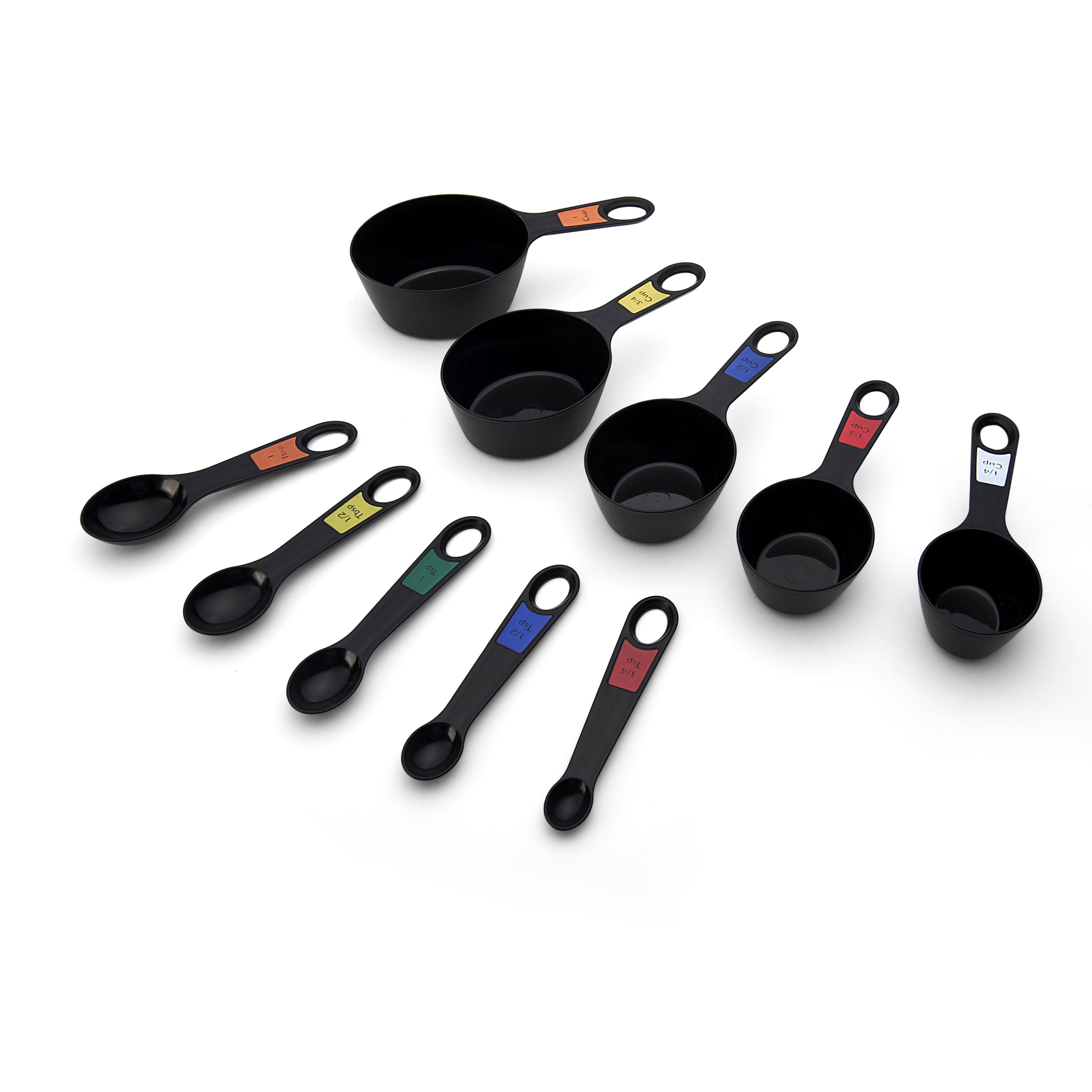 5Pcs/set 7Color Plastic Measuring Cups Measuring Spoons Scale Kitchen  Cooking Tools Measuring Set For Baking Coffee Sugar Salt