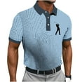 thumbnail image 4 of Yaoyar Mens Geometric Pattern Print Short Sleeve Button Down Collar Casual Top Abstract Design Modern Style Everyday Comfort Short Sleeve Shirt, 4 of 4