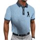 thumbnail image 2 of Blusa y camisa de manga corta con cuello vuelto para hombre, blusa informal con botones y estampado geométrico, blusa de manga corta con cuello vuelto para hombre, 2 of 5