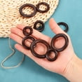 thumbnail image 4 of Uxcell 80Pack 25mm Natural Wood Rings, 6mm Thick Solid Wooden Circles for DIY Crafts, 4 of 6