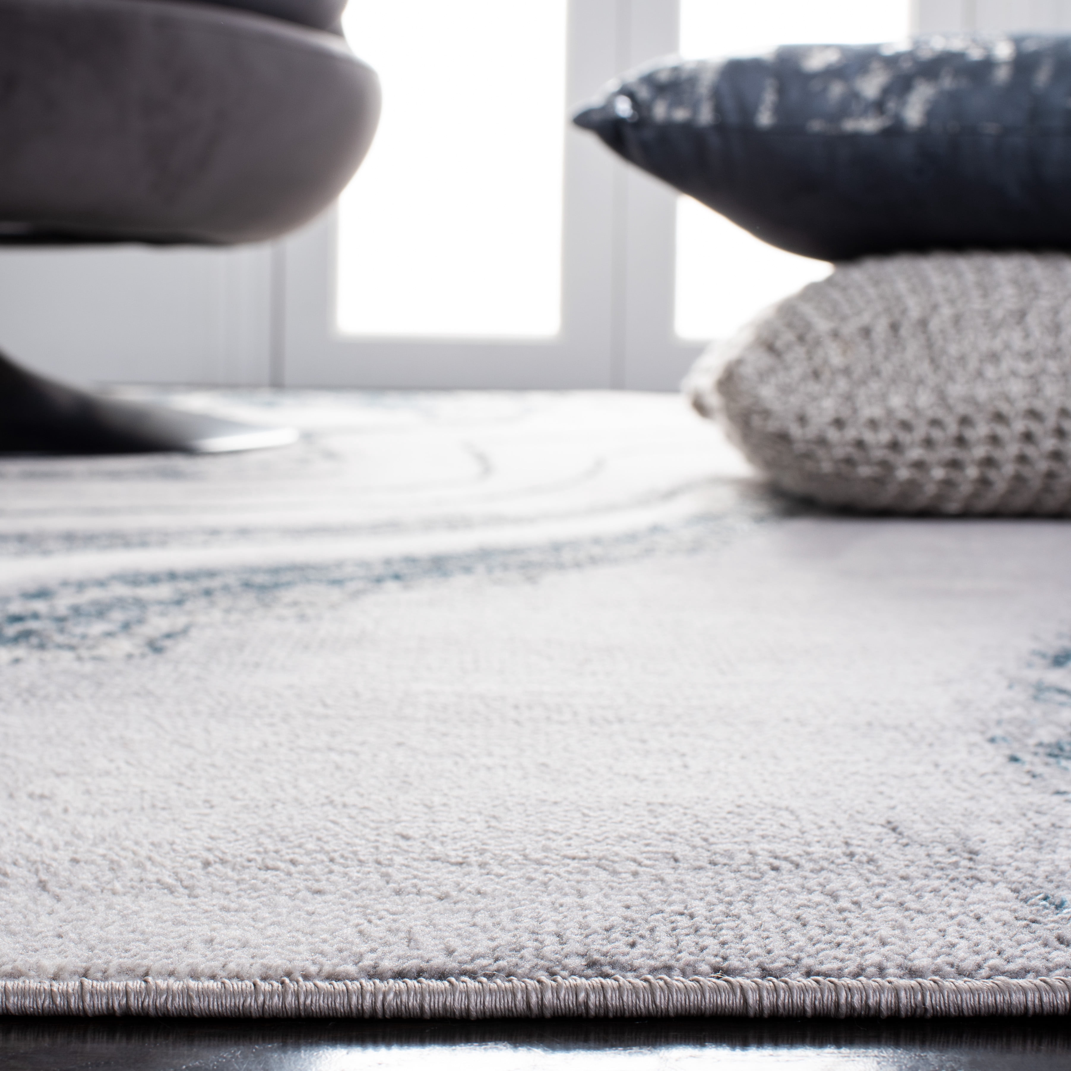SAFAVIEH Orchard Edwin Modern Runner Rug, Grey/Blue, 2'2" x 17'