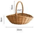 thumbnail image 5 of Wicker Basket with Handle, Wicker Shopping Basket, small, 5 of 5
