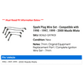 thumbnail image 2 of Spark Plug Wire Set - Compatible with 1990 - 1997, 1999 - 2000 Mazda Miata 1991 1992 1993 1994 1995 1996, 2 of 2