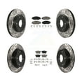 thumbnail image 1 of Transit Auto Front Rear Coated Drilled Slotted Disc Brake Rotors and Ceramic Pads Kit for Car Honda Civic KDC-100419, 1 of 11