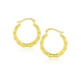 thumbnail image 1 of 10k Yellow Gold Branch Motif Hoop Earrings, 1 of 2
