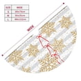 thumbnail image 3 of Sikiie Gold Snowflake 30-48 inches {designName} Print Christmas Tree Skirt Snowman Xmas Tree Skirt with Edge Christmas Decorations for Holiday Party-30", 3 of 7