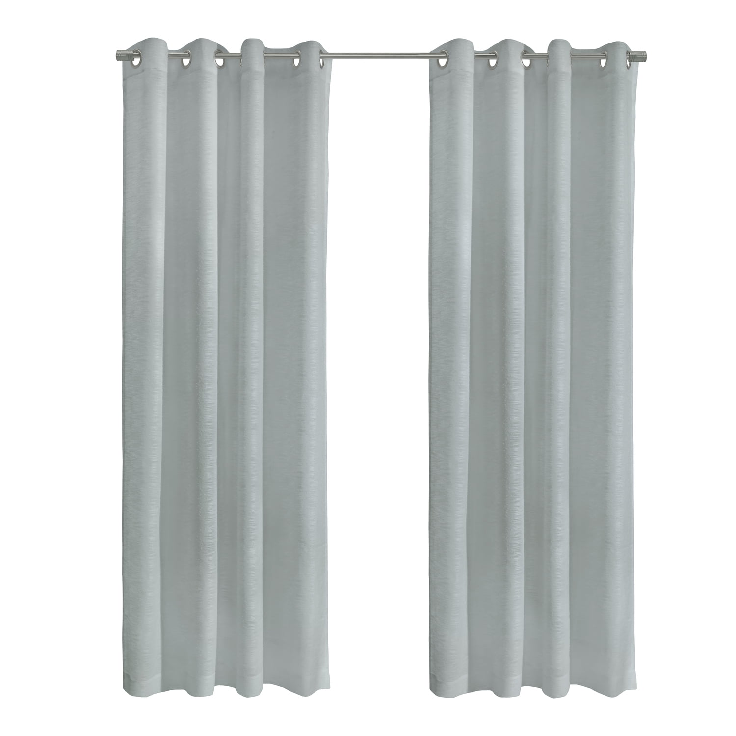 Habitat Boucle Sheer Premium Stylish and Functional Grommet Curtain Panel 52" x 95" Light Grey