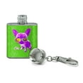 thumbnail image 2 of Chi Chihuahua Dog Sunglasses Vintage Retro Stainless Steel 1oz Mini Flask Key Chain, 2 of 4