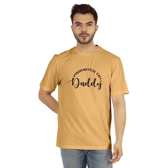 Inkmeso Men's Graphic Printed Promoted To Daddy€ Tshirt Crew Neck Tee For First Time Daddy