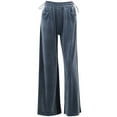 thumbnail image 4 of Liacowi Women Velvet Wide Leg Pants Elastic Low Waist Loose Trousers Casual Stretchy Straight Lounge Joggers Pants, 4 of 7