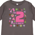 thumbnail image 4 of Inktastic I'm Two, Let's Party- 2nd Birthday Girls Long Sleeve Toddler T-Shirt, 4 of 5