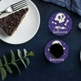 thumbnail image 6 of FMSHPON Happy Halloween Skull and Stars Purple Set of 4 Round Coaster for Drinks, Absorbent Ceramic Stone Coasters Cup Mat with Cork Base for Home Kitchen Room Coffee Table Bar Decor, 6 of 6