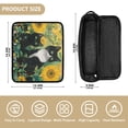 thumbnail image 4 of Hair Tool Organizer Bag with Heat Resistant Mat Removable Travel Storage Case for Hot Air Brushes Curling Irons Cats in Sunflowers Garden, 4 of 8
