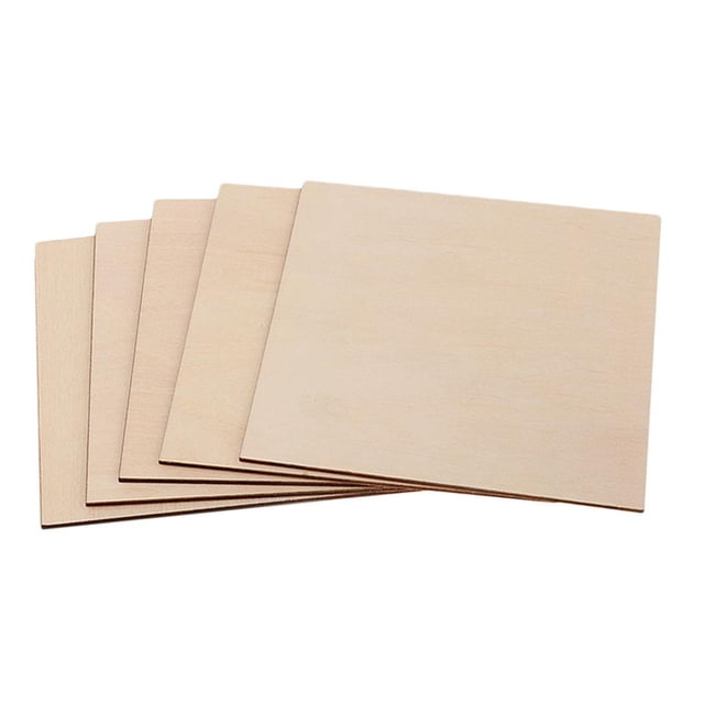 Piezas De Y Cuadradas.Letrero De licencia De Espacios En De Sin Terminar Es Fácil De , Teñir Y Adornar, 5 piezas 120x120 mm Soledad Placa de madera sin terminar
