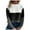 Black, variant on Women's Sweater Stripe Patchwork Long Sleeve Crew Neck Loose Fit Warm Pullover Tops