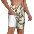 thumbnail image 2 of Kdxio Flying Bees1 Print Men'S Swim Trunks With Compression Liner 7 Inch Inseam Quick Dry Swim Shorts, 2 of 7