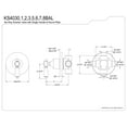 thumbnail image 2 of Kingston Brass KS4038BAL Heirloom Single-Handle Six-Way Diverter Valve with Round Trim Kit, Brushed Nickel, 2 of 4