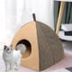 thumbnail image 4 of Triángulo forma cueva casa perrera nido conejo suave con suministros acolchados pequeño 43cmx43cmx41cm jinwen Camas para gatos, 4 of 8