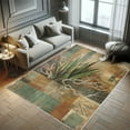 thumbnail image 5 of Ambesonne Boho Decorative Rug Carpet, Leaves of Sansevieria Grunge, 2' x 5', Emerald Caramel and Green, 5 of 5