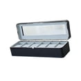 thumbnail image 3 of Caja de almacenamiento de relojes Fernando 6 ranuras decorativa con tapa transparente, 3 of 8