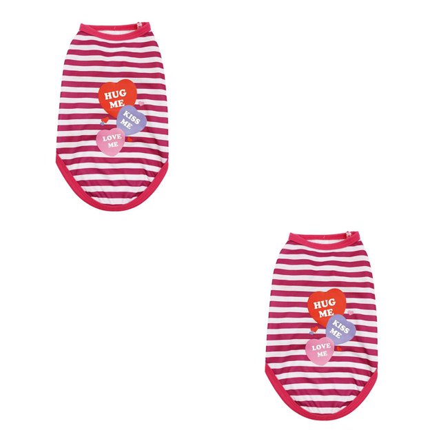 Chalecos a rayas Greeniant ropa para mascotas Absorción del sudor Rojo L 2piezas