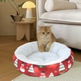 thumbnail image 3 of Vggrvlo Christmas Large Cat Dog Bed Cat Beds for Indoor Cats Dog Beds Large Sized Dog Christmas Decorations Perfect Gifts for Puppy and Kitty 13.7", 3 of 6
