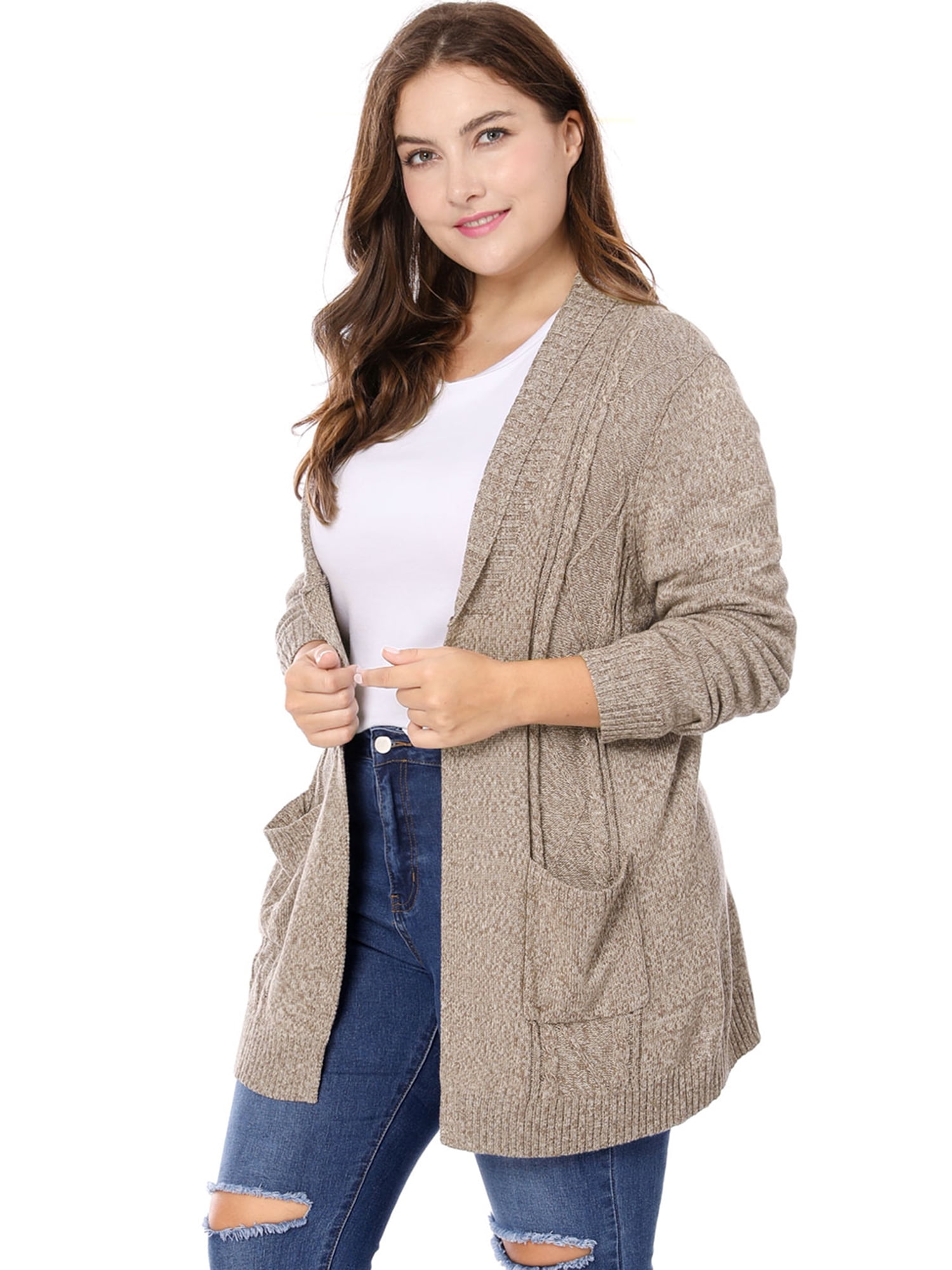 women's plus size open front cardigan