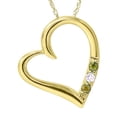 thumbnail image 1 of 3-Stone Heart Citrine Diamond Pendant 14K Yellow Gold, 1 of 1