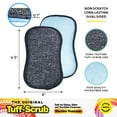 thumbnail image 3 of Original Tuff-Scrub Professional Microfiber Scrub 'N' Wipe Cleaning Sponge Pads, Scouring & Wiping, Pack of 2 Large Size, 3 of 9