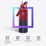 Iron Flask 40 oz Dark Rainbow Stainless Steel Water Bottle