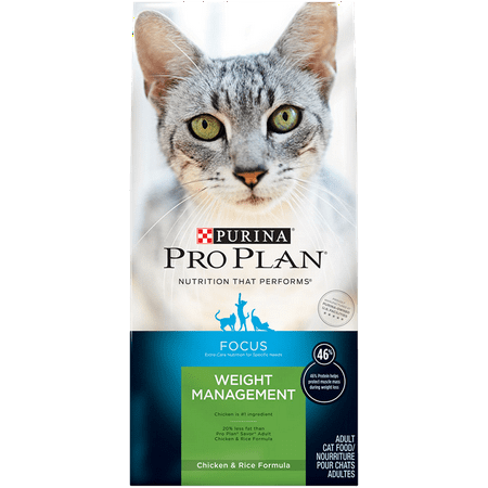 Purina Pro Plan Focus Weight Management with Chicken & Rice Adult Dry Cat Food, 3.5 (Best Cat Food For Digestive System)