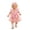 Pink, variant on Girls Jumpsuit 2 Piece Mesh Ruffle Solid Print Square Neck Sleeveless Bow Romper And Headbands for Daily Wear Baby Girl Romper White 6 Months-12 Months