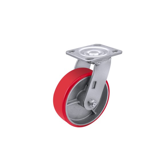 Roulettes Robustes 5 Pouces"X 2 Pouces" - Roulettes Industrielles en Polyuréthane avec Grande Capacité de Charge, Roulette Pivotante 1000 LB, Largement Utilisée dans les Meubles, Boîte à Outils pour Établi (1 Pivotante)