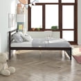 thumbnail image 4 of PAPROOS Full Bed Frame with Heaboard, New Upgarded Wood Platform Bed with Strong Slat Support, Modern Full Size Bed Frame for Teens Adults, No Box Spring Needed, Espresso, 4 of 10